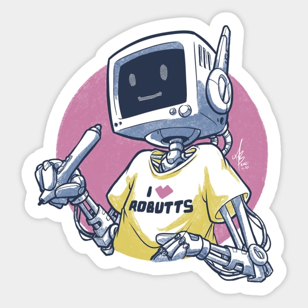 Robutts Sticker by MBGraphiX